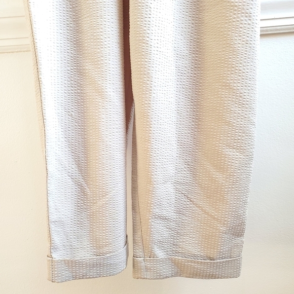 New Zara Textured Linen Blend V-Neck Sleeveless Belted Tan Jumpsuit NWT Size M - Picture 12 of 16